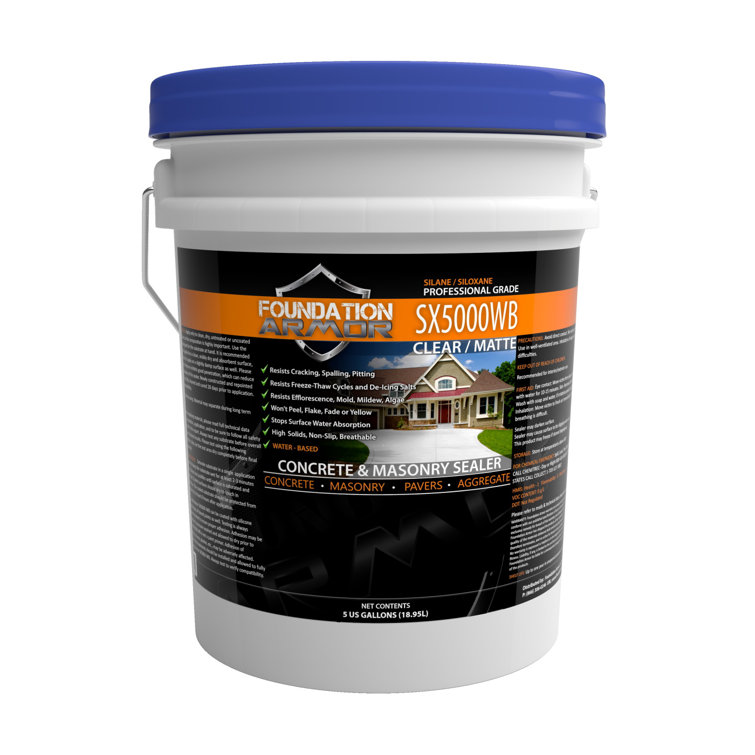 Foundation Armor 5 GAL Armor SX5000 WB DOTApproved Water Based SilaneSiloxane Water Repellent